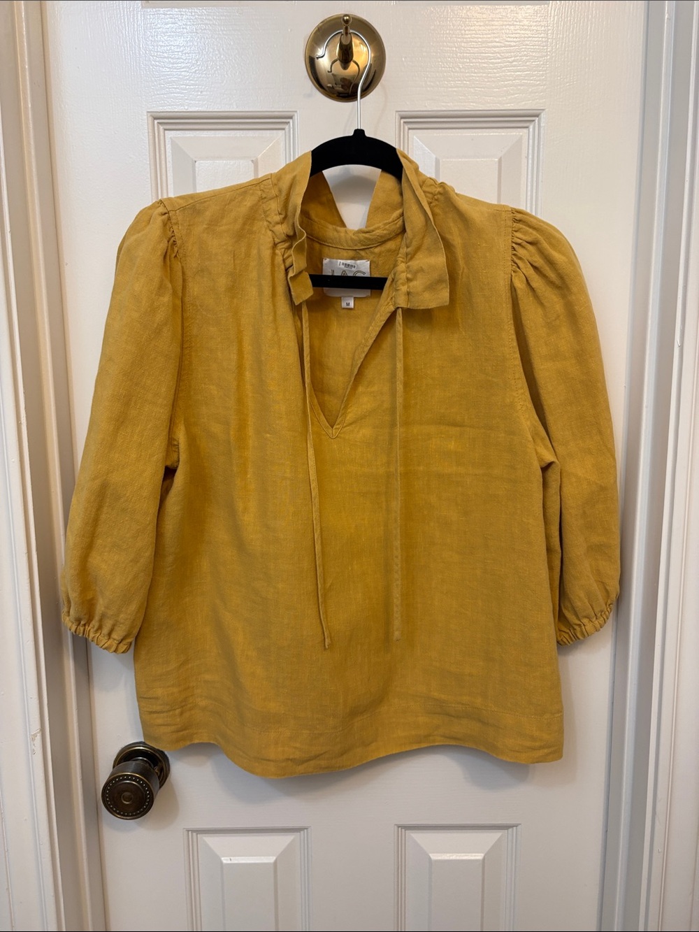 JAG Women's Mustard Linen Blouse